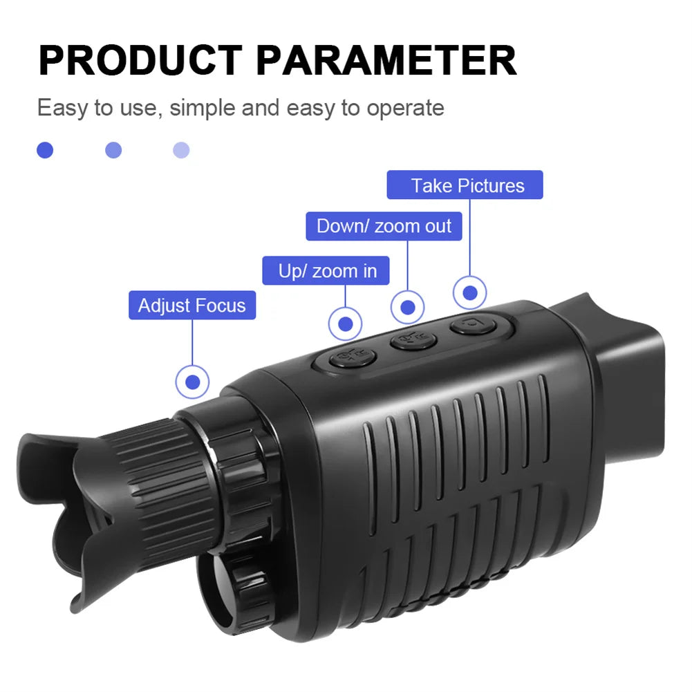 R7 Digital Night Vision Monocular Telescope 5X Zoom Full HD Infrared Night Goggles Hunting Camping