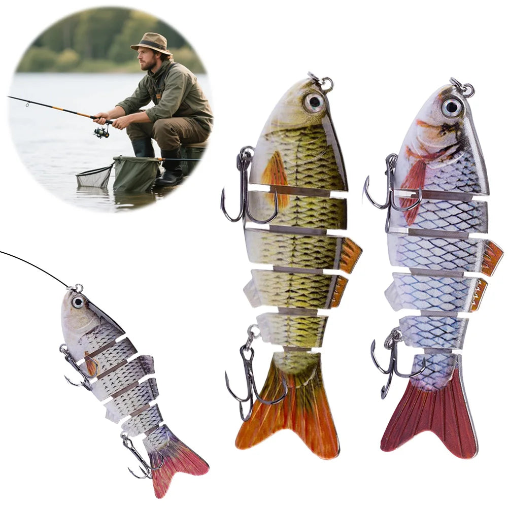 10cm/16.5g Robotic Lure,Treble Hooks Lifelike Slow Sinking Bait Bionic Swimming Bait Fresh/Salt
