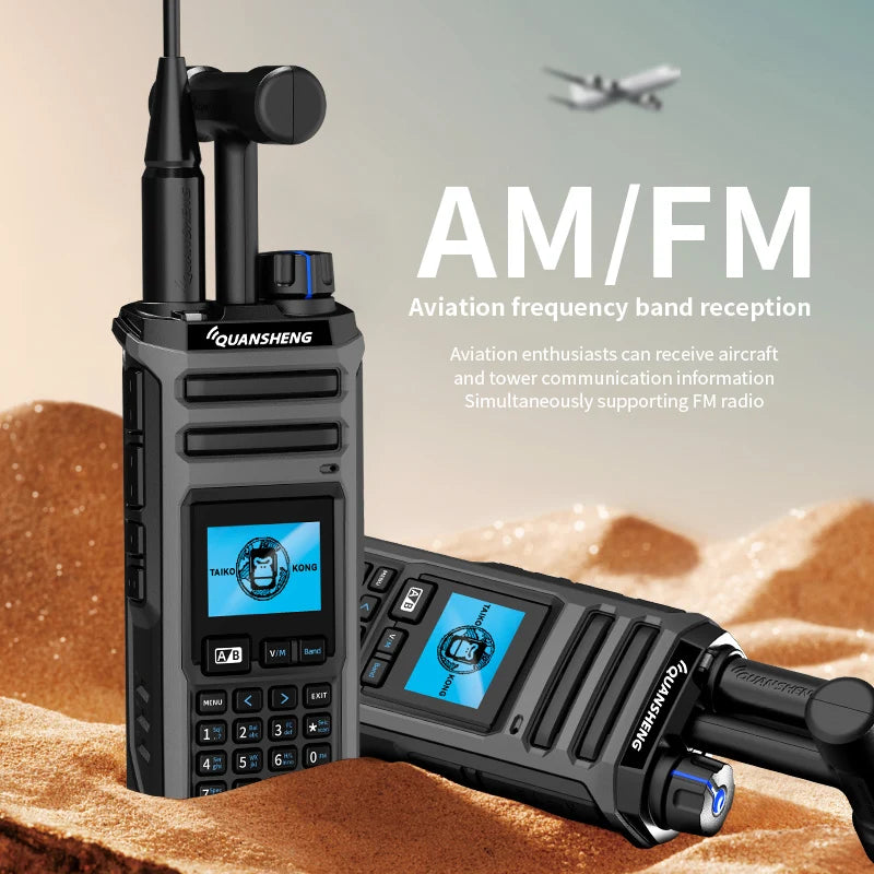 10W VHF/UHF Dual Band Radio 999CH CTCSS/DCS IP55 2500mAh Type-C NOAA Weather Alarm CE