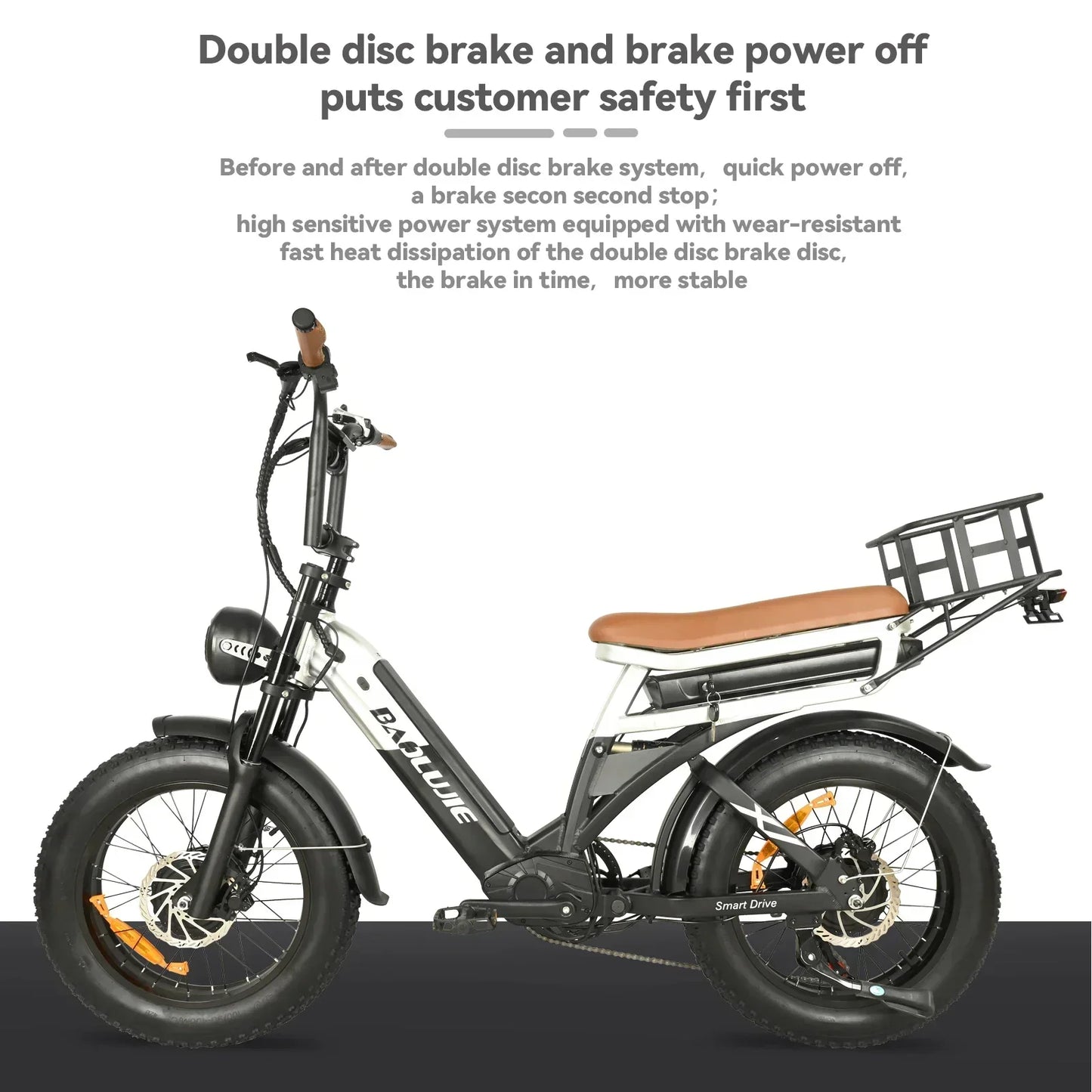 Electric bicycle  2000W  48V 30AH battery adult 20-inch tire Multi functional all terrain E-bike