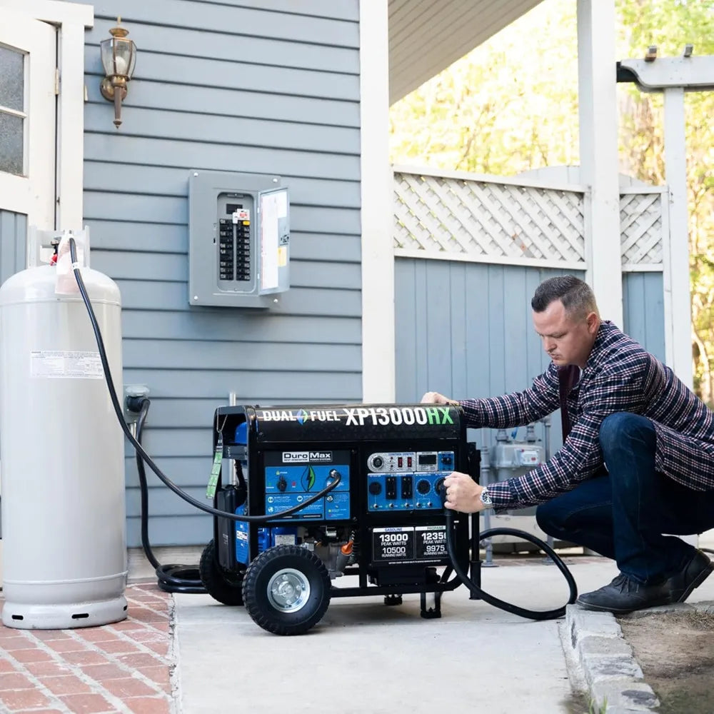13000W Dual Fuel Portable Generator/GAS & PROPANE, Electric Start, Whole Home Backup, RV, N0T SOLAR