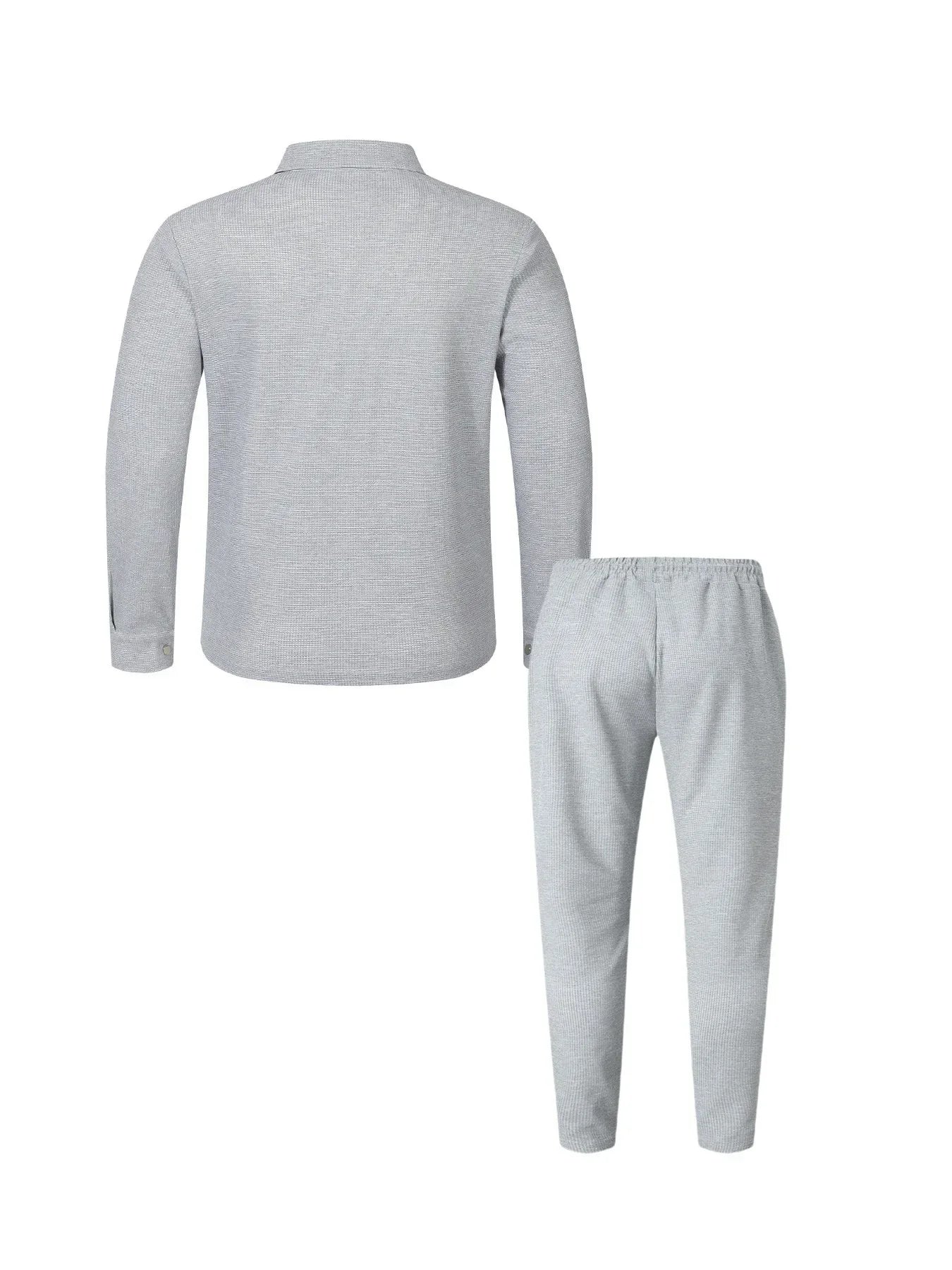 Luxury Men's Casual Flight Jacket Autumn Winter Two-Piece Set Cotton Blend Fiber Long Sleeve