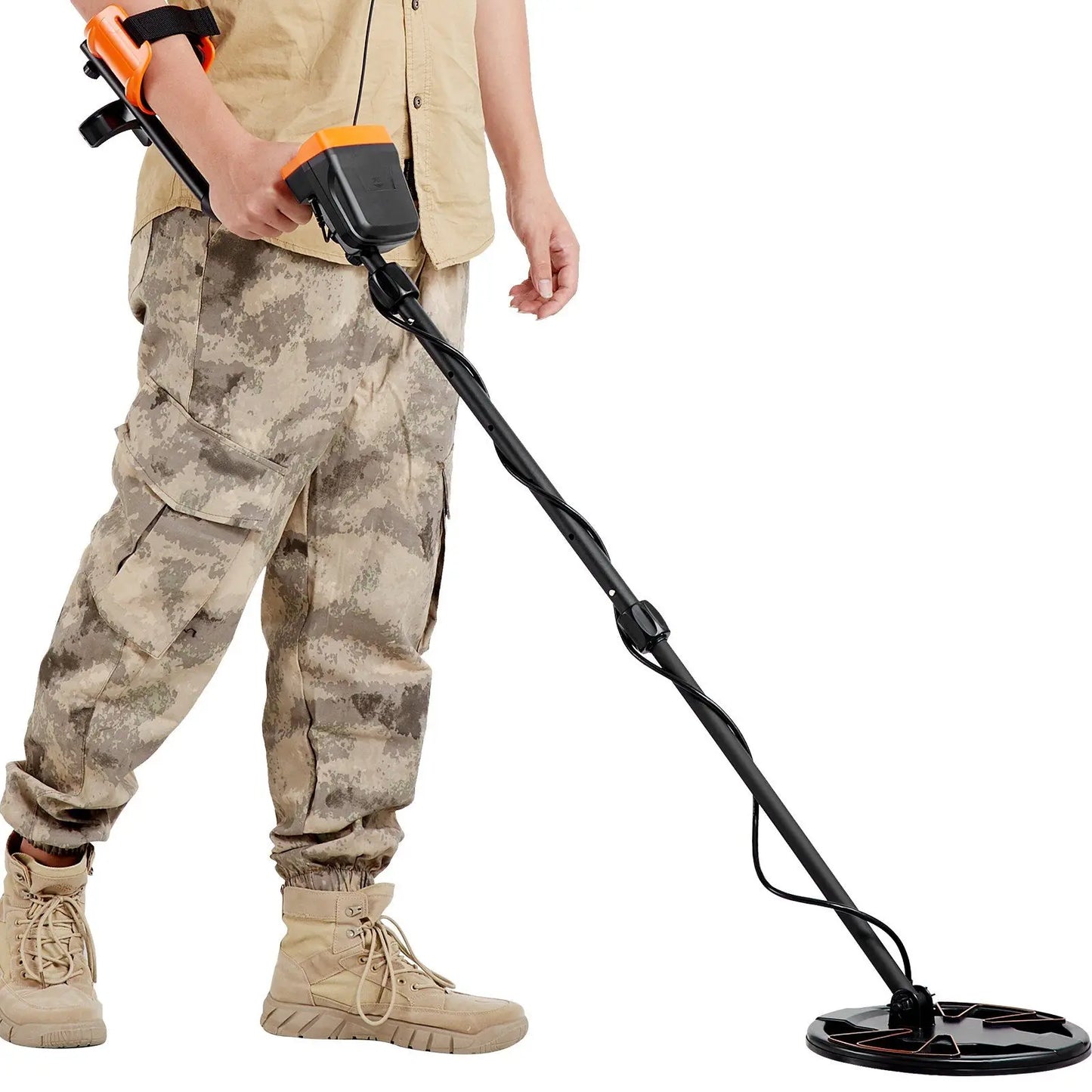 "10" metal detector – 7 modes, 10" depth, waterproof. For adults/kids."