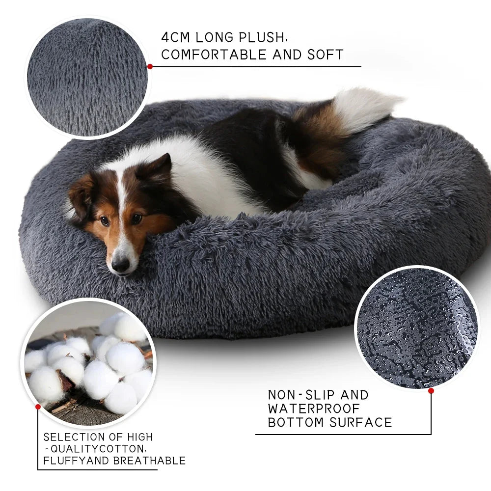 40-120cm Round Plush Dog /Pet Sleeping Bed Cushion Soft