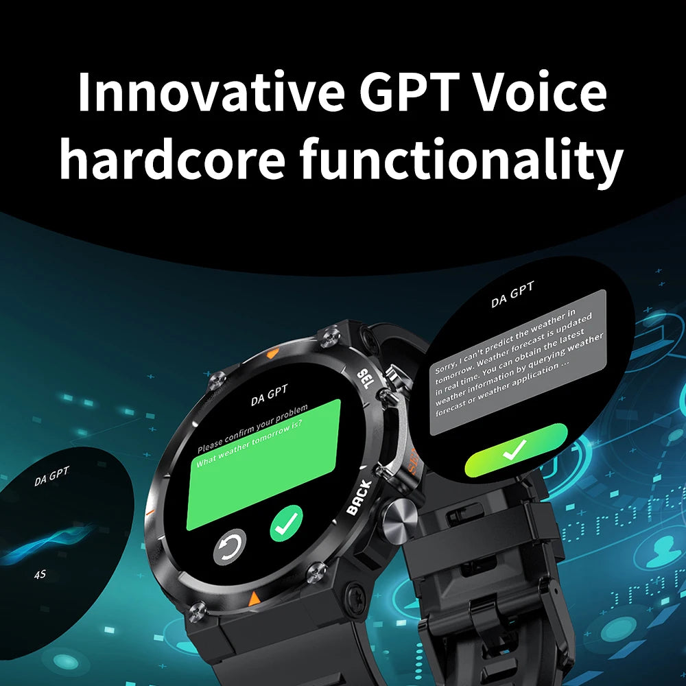 MAX18 Smart Watch AMOLED Screen AI GPT Bluetooth Call 410mAh Big Battery Fitness Tracker Men' Sport