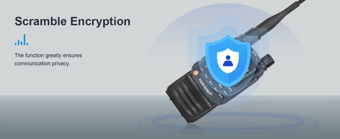 Walkie Talkie Phone APP Wireless Program HAM Air Band Long Range Radio USB Type-C Cable Prog/Charge