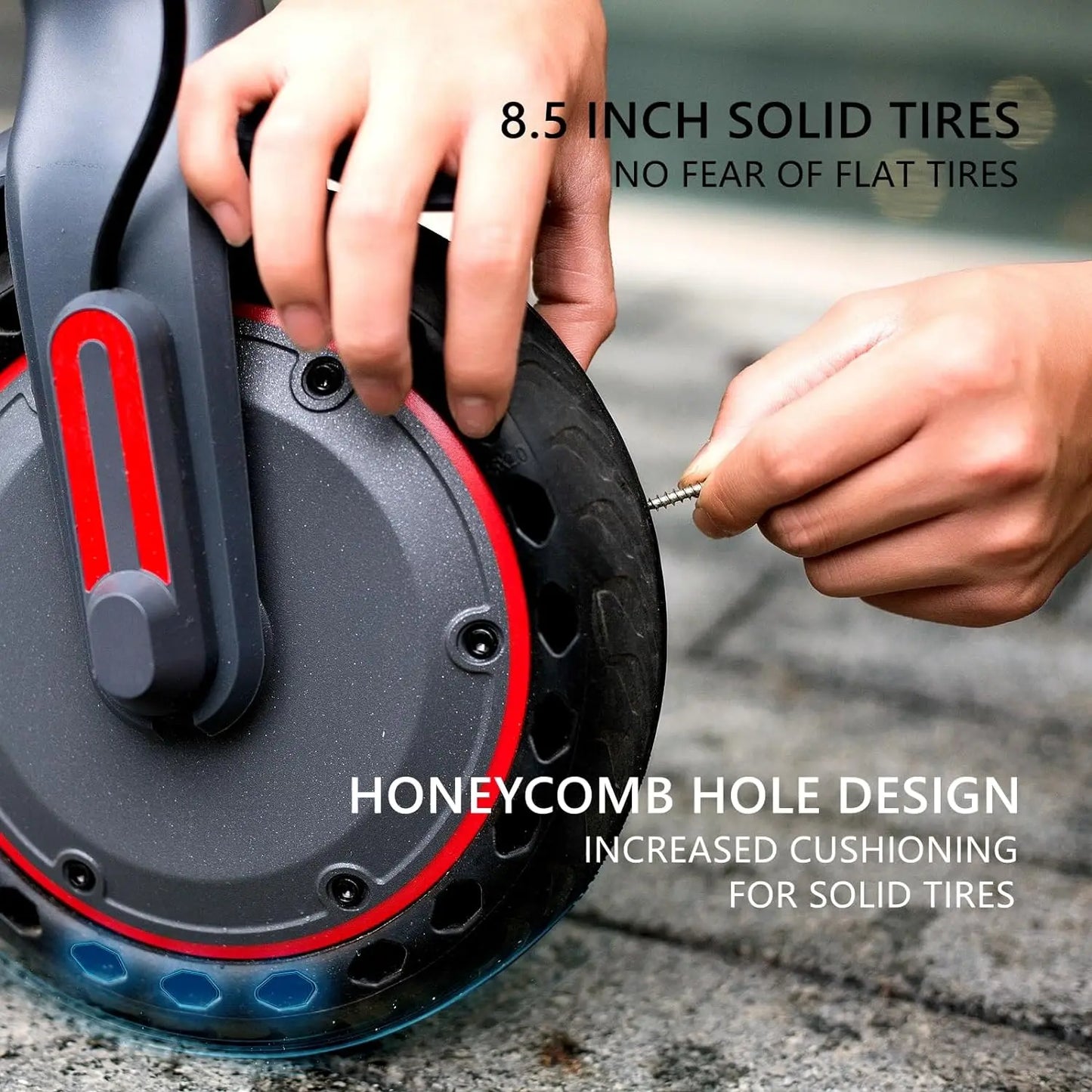 E-Scooter 36V 10.5AH High Capacity Battery 21Miles Long Range 19Mph 350 Motor 8.5Inch Tyres Foldable