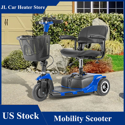 Electric 3 Wheel Mobility Scooter, Lighting Damping Front, Rear Hub Brakes Electric Tricycle