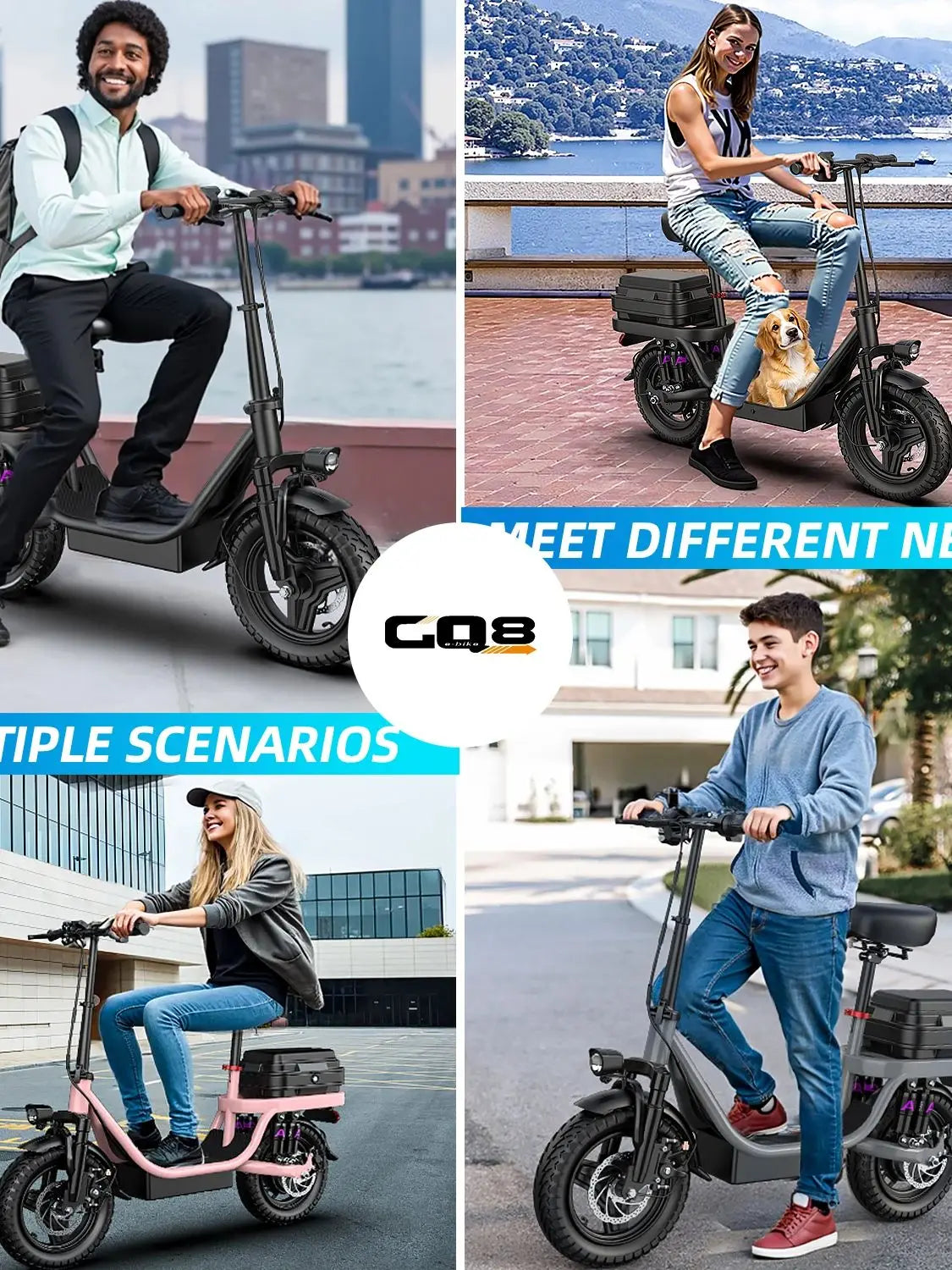 E-Bike For Adults, Folding , 250W Peak Motor, Scooter EBike With 14" Tire 48V 15AH Battery