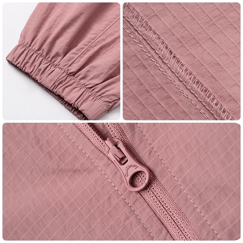 Unisex Hiking Jackets,UPF50+ Quick-Dry Cooling Windbreake,Outdoor Lightweight Packable Sun Jacket