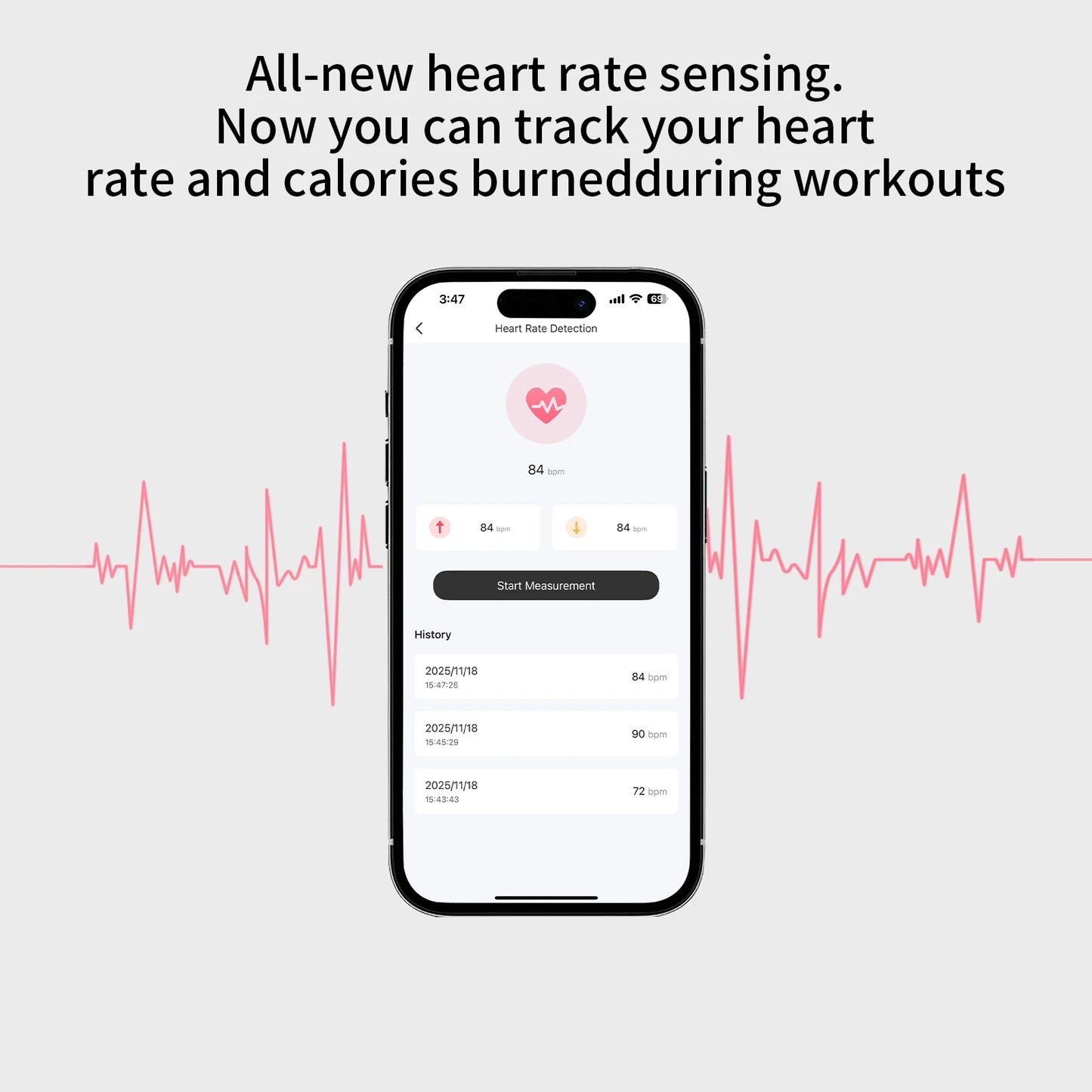 PRO 3 wireless Bluetooth earphones, heart rate monitor, ANC noise cancel microphone, stereo audio