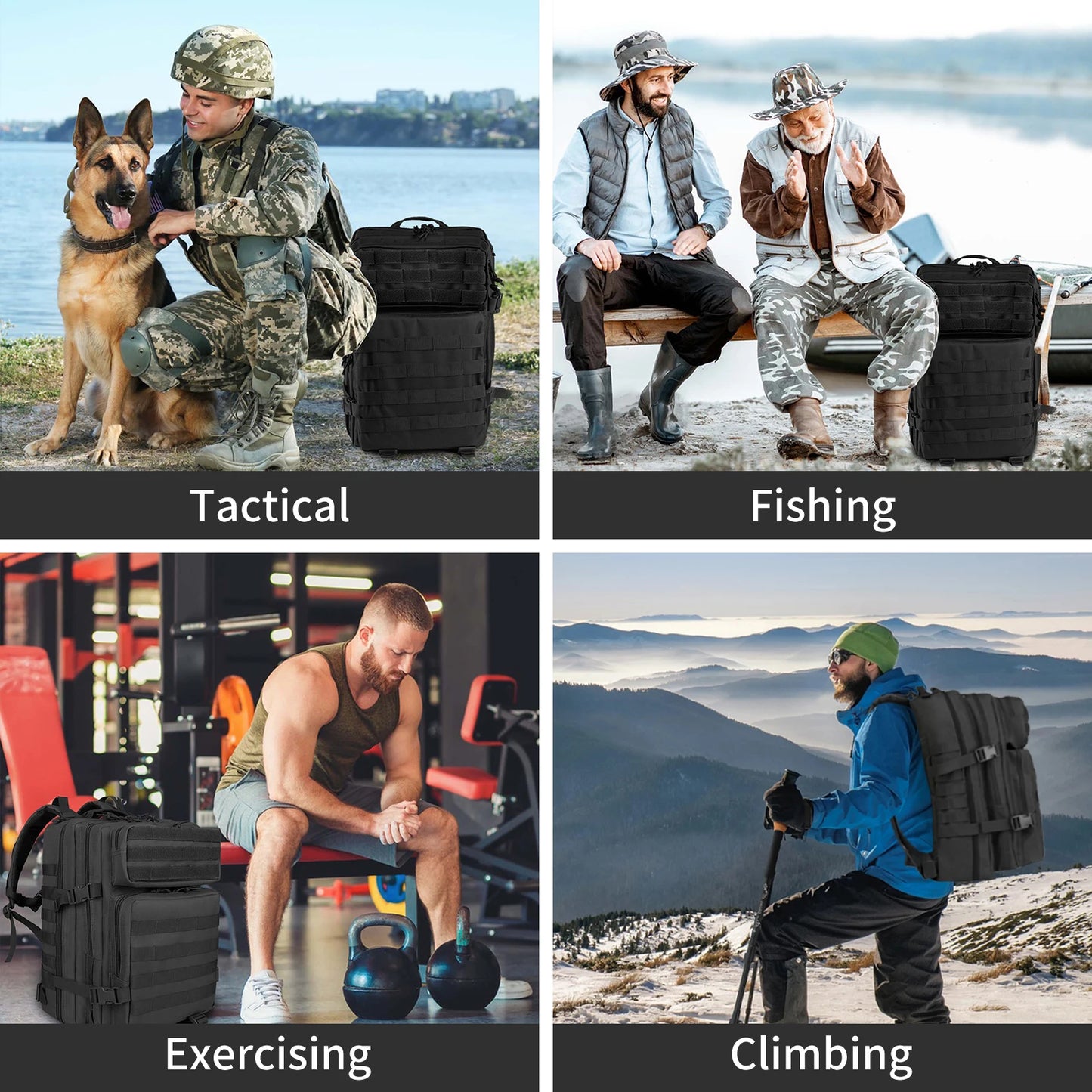 45L Hunting Bags Waterproof Backpack Outdoor bags Rucksacks Tactical Sports Camping Hiking Trekking