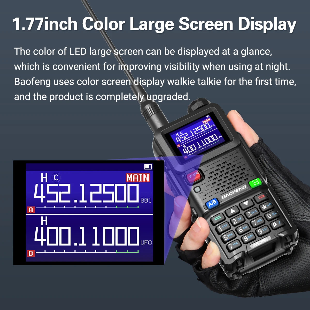 2PCS AR-5RM Multi Band Walkie Talkie,10W Wireless Copy Frequency 999CH 2500mAh UV-5RH Long Range Ham