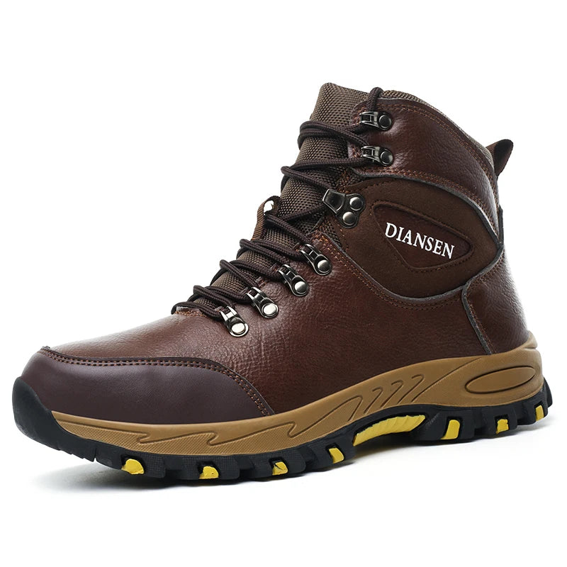 Waterproof Leather Indestructible Men Work Safety Boots Outdoor Anti-smash Anti-puncture Male