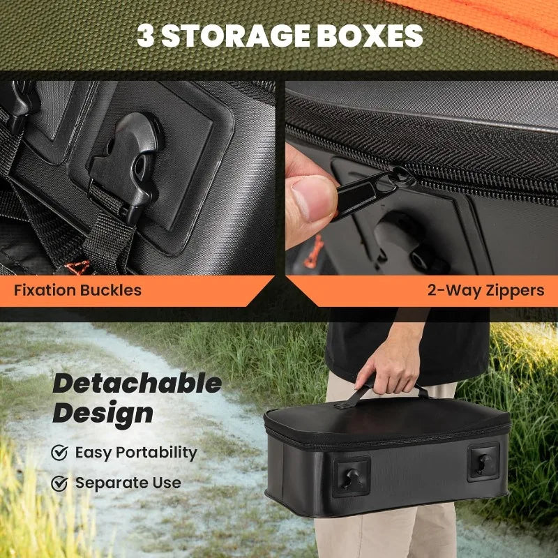 Inflatable Float Tube, Fishing Boat w/Ruler,Pump,Storage Bag,Adjustable Straps,Float Tube 4 Angling