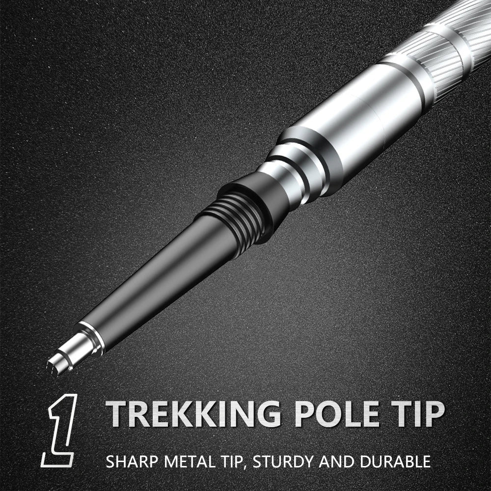 Multifunction Trekking Poles Mountaineering Collapsible Telescopic Sticks Lightweight Climbing Stick