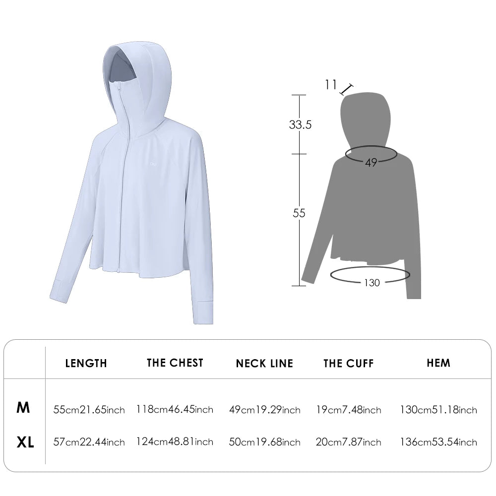 Sunscreen Jackets Women UV Protection Clothing UPF50+ Hoodie Breathable Coats, Running Cycling