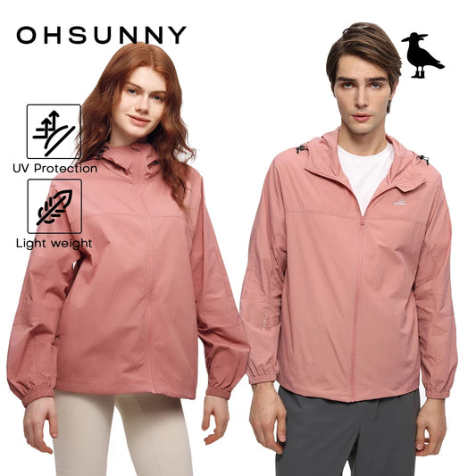 Unisex Hiking Jackets,UPF50+ Quick-Dry Cooling Windbreake,Outdoor Lightweight Packable Sun Jacket
