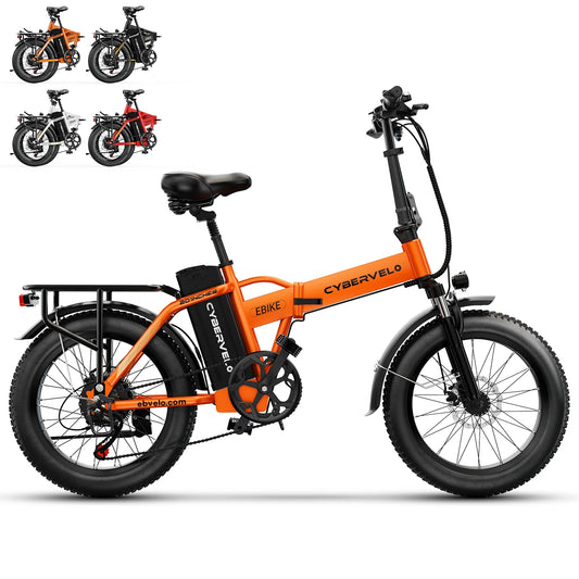 1000W Folding E-Bike, 48V 20AH Large Removable Battery, 30+MPH, 80 Miles Max Range, 20" Fat Tire