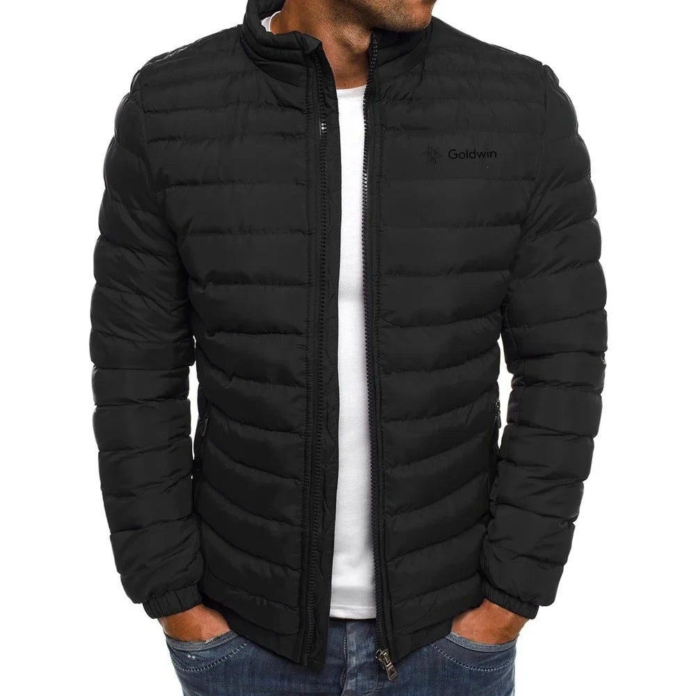 High end autumn/winter men's outdoor leisure sports fashion street style hooded warm zippered jacket
