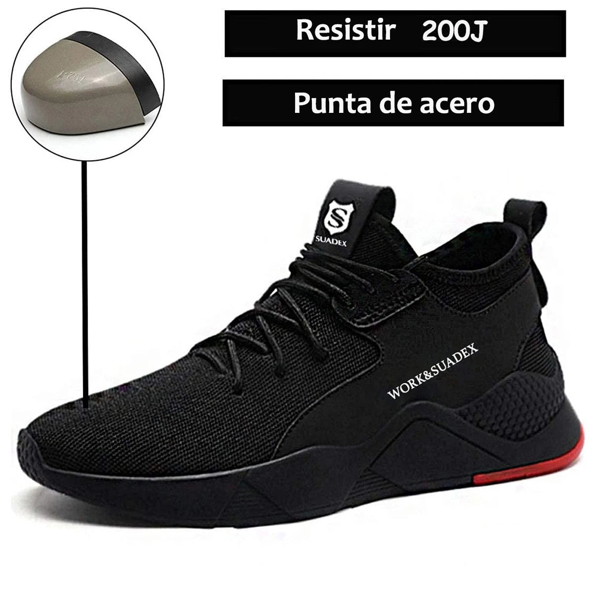 Men Work Safety Shoes Steel Toe Cap Anti-Smashing Puncture Proof Work Boots Non-Slip Breathable