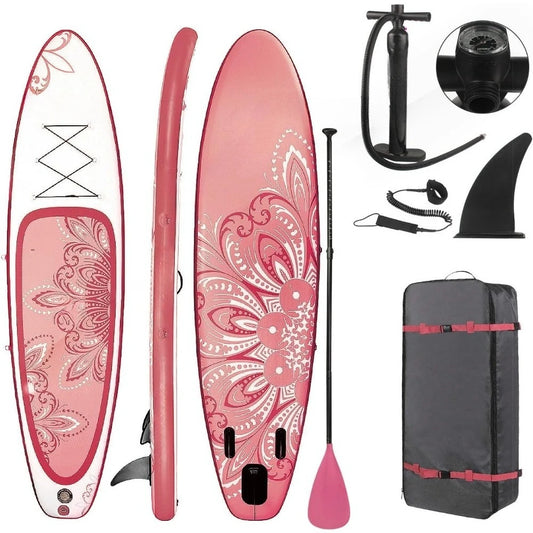 11' Premium Stand Up Paddle Board, Yoga Board Durable SUP Accessories & Carry Bag | Wide Stance