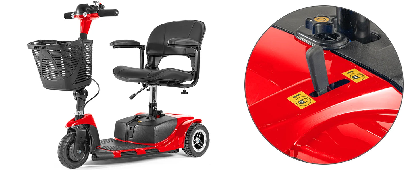 Electric Mobility Scooter 3 Wheel Portable Foldable For Adult Elderly Disabled, Sport