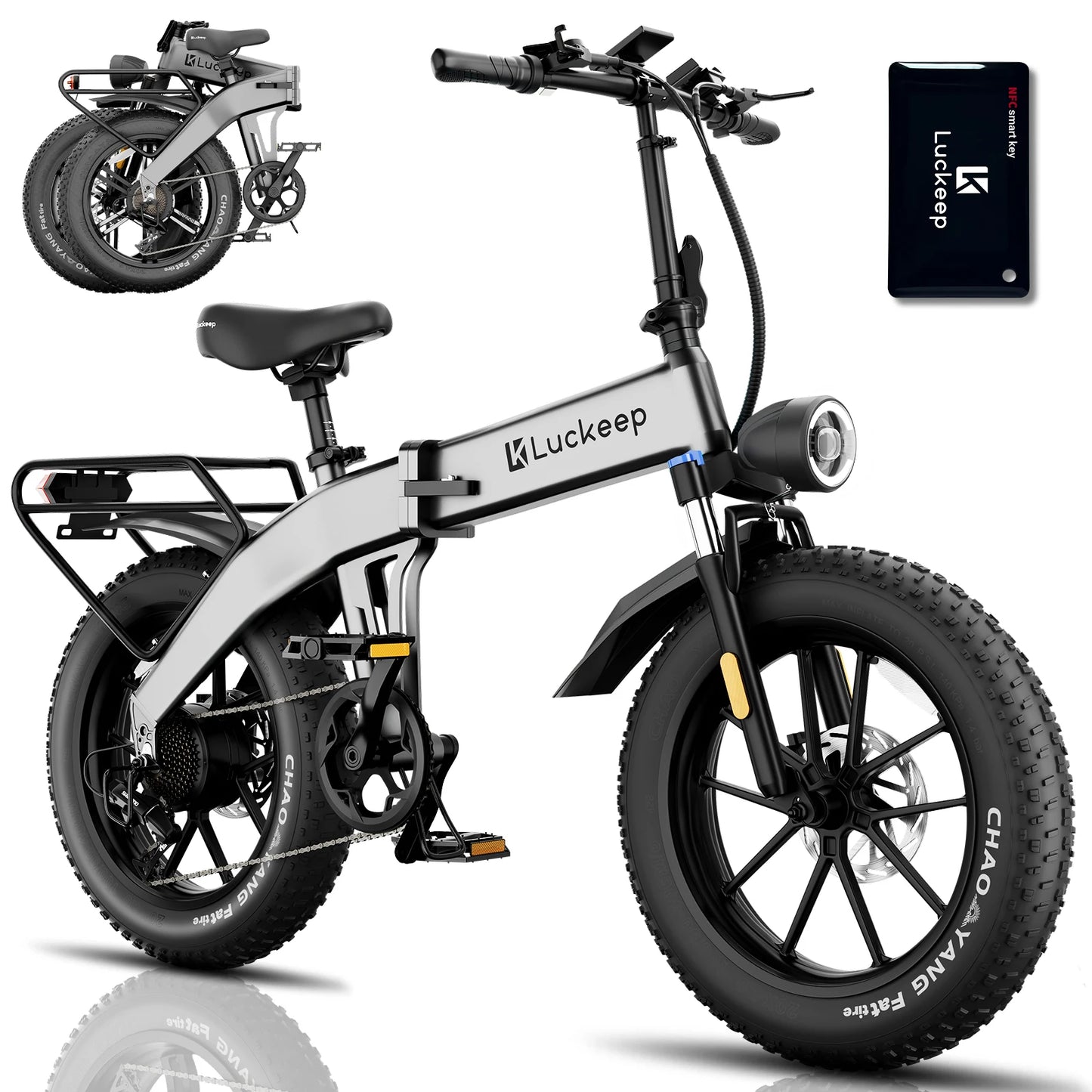X1 Folding Electric Bike Adults 1500W Peak Motor,30 60 Miles,720WH Battery 20" x 4.0" Fat Tire Fold