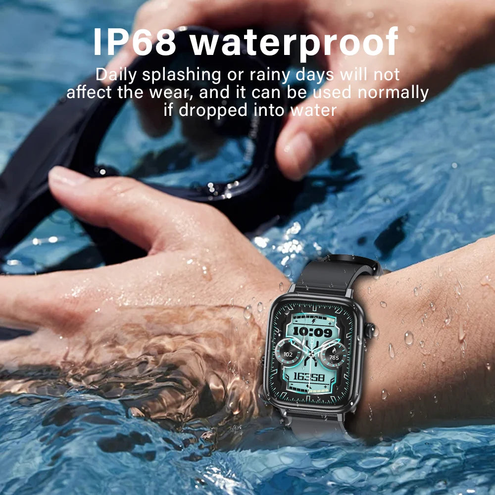 New Smart Watch Bluetooth Call 24/7 Heart Rate Monitor IP68 Waterproof 100+ Sport Mode Men Women