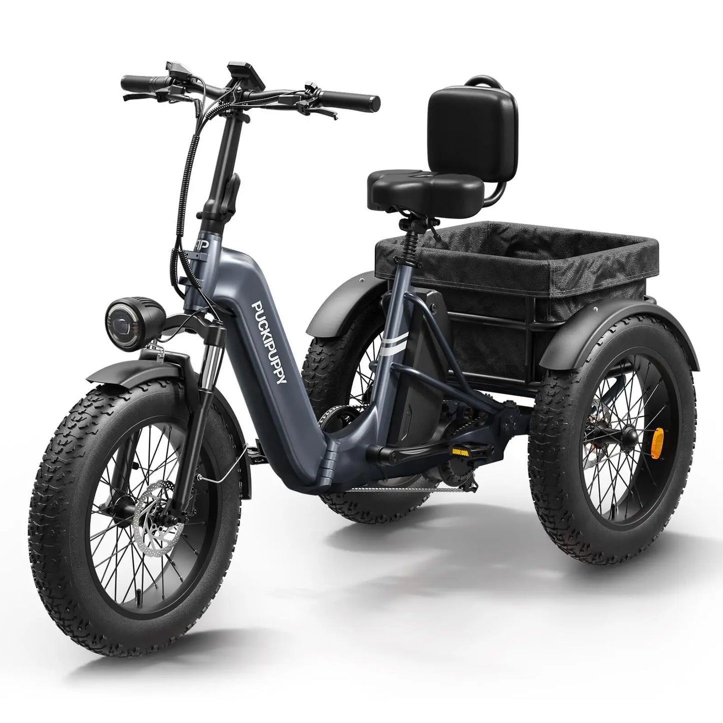 Husky Electric Trike, Adult 960W Peak Motor 60 Miles Range, 500 Lbs Load E-Trike 2-Year Warranty