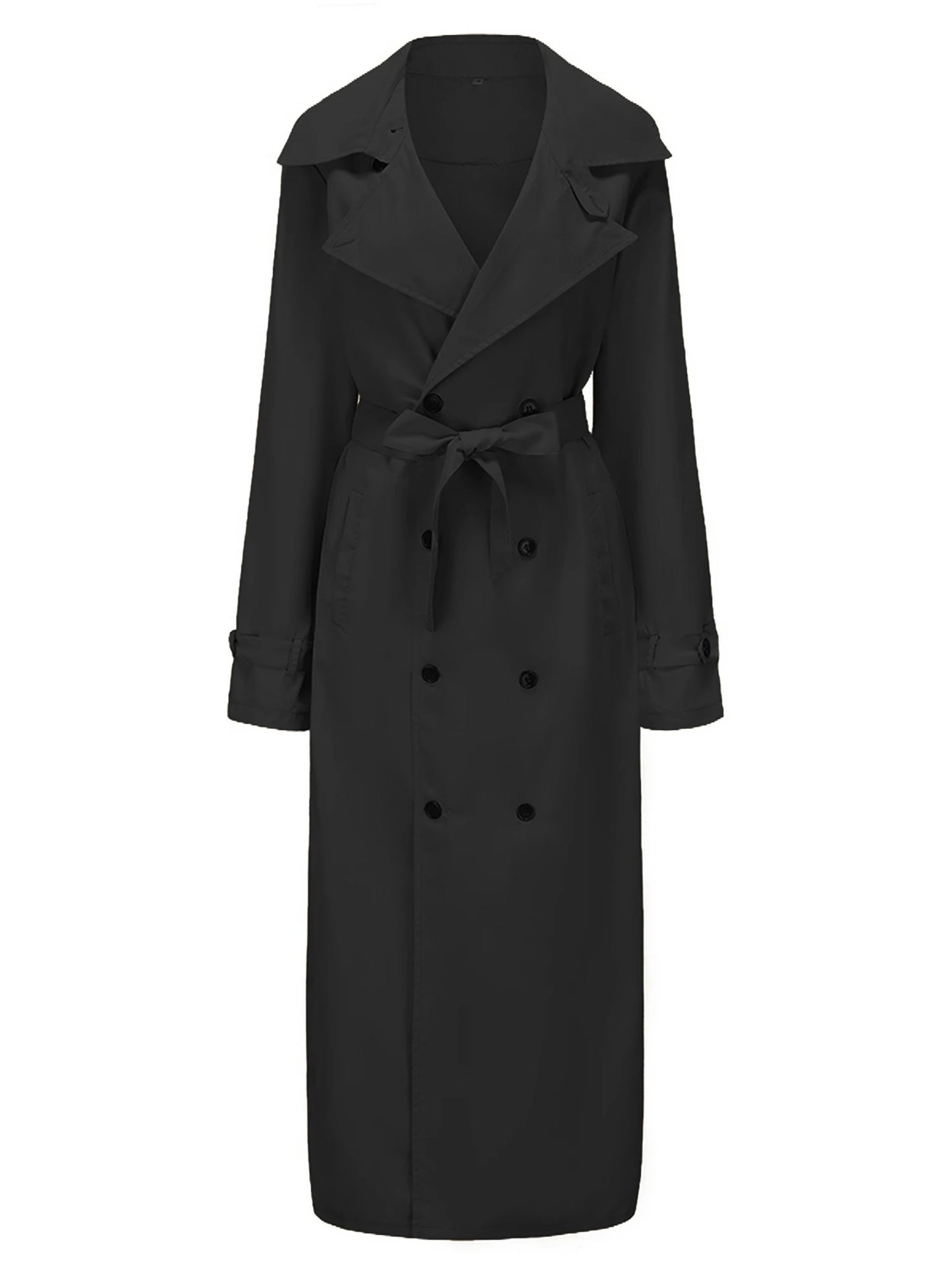 Men s Classic Wool Blend Trench Coat, Removable Belt, Notched Lapel Collar Warm Winter Overcoat