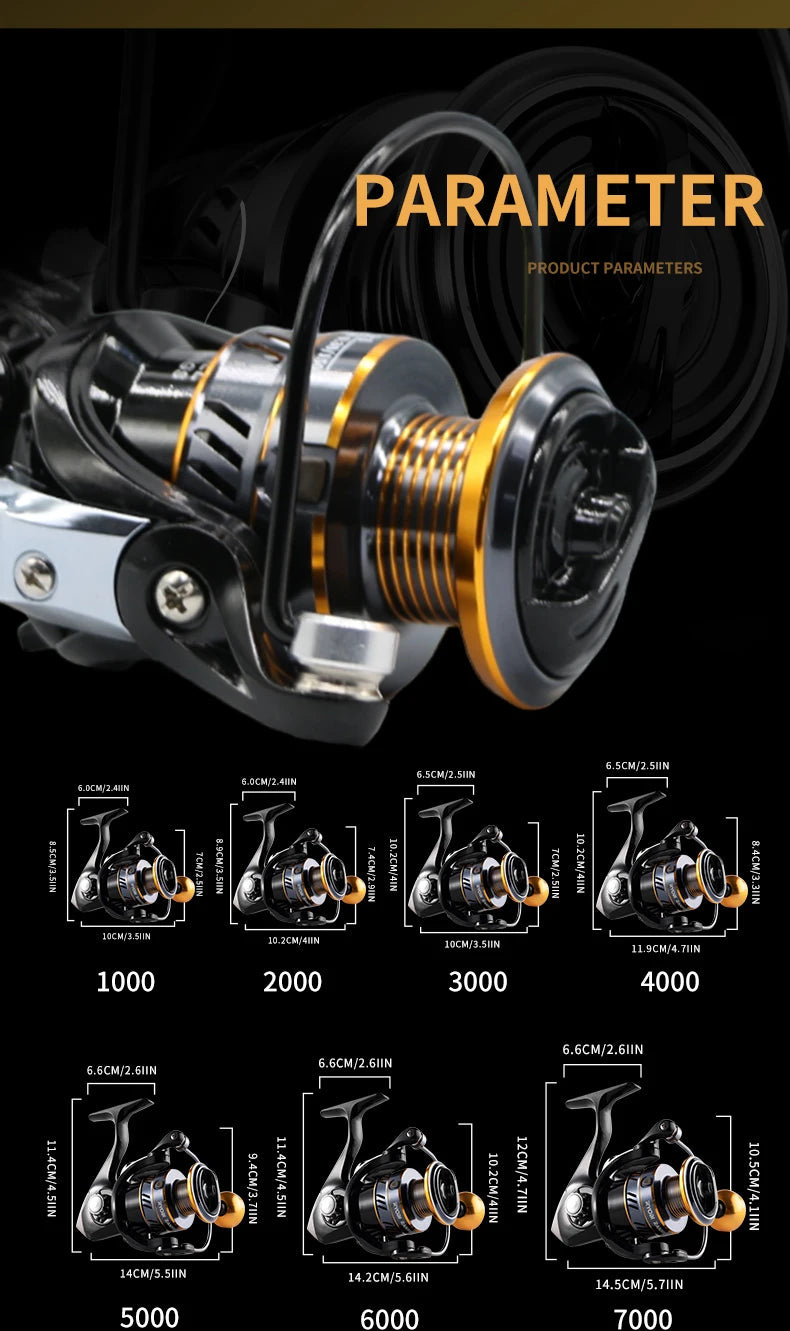 NX Spinning Reel Metal Reel Cup 10KG Max Drag Power Spinning Wheel High Speed Adapt Any Water Body
