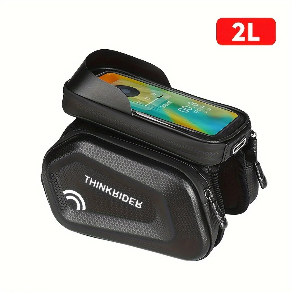 Bike Bag Frame Front Top Tube Cycling Bag Waterproof 7in Phone Case Touchscreen Bag MTB Pack