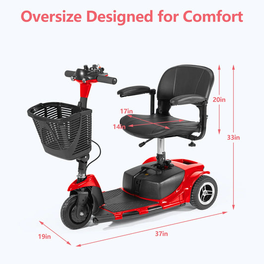 Electric Mobility Scooter 3 Wheel Portable Foldable For Adult Elderly Disabled, Sport