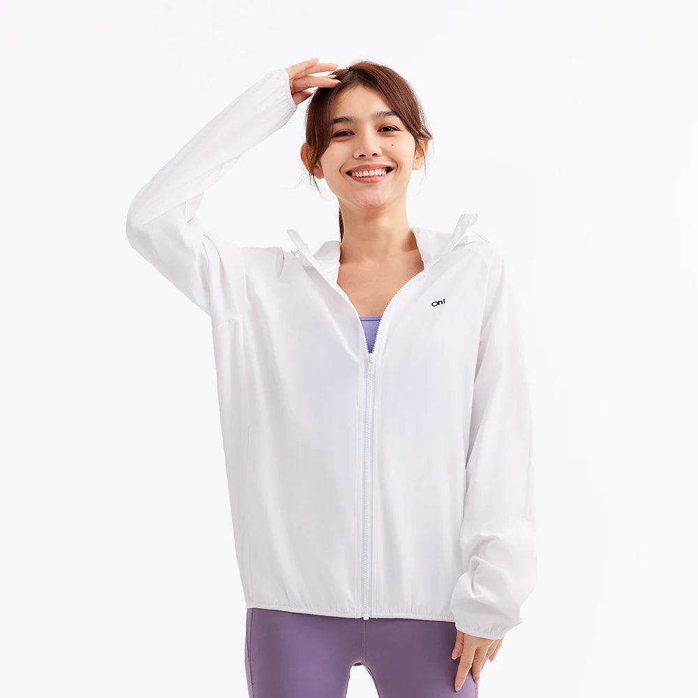 Sunscreen Jackets Women UV Protection Clothing UPF50+ Hoodie Breathable Coats, Running Cycling