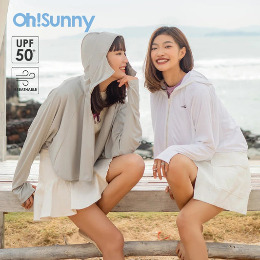 Sunscreen Jackets Women UV Protection Clothing UPF50+ Hoodie Breathable Coats, Running Cycling