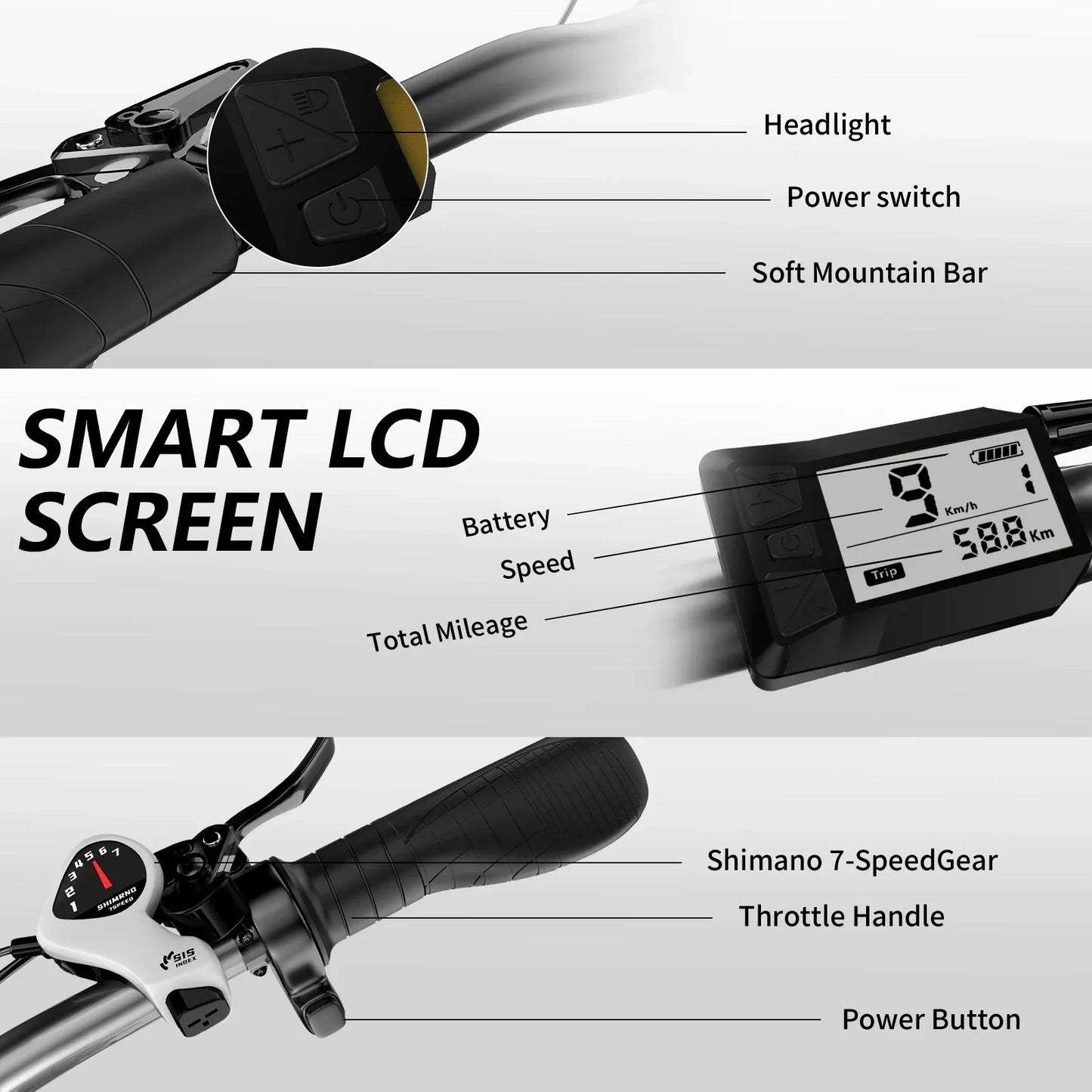 Electric Bicycle 1500W Powerful motor 48V30AH Dual Battery Urban Electric Bike Fat Tire Aldult