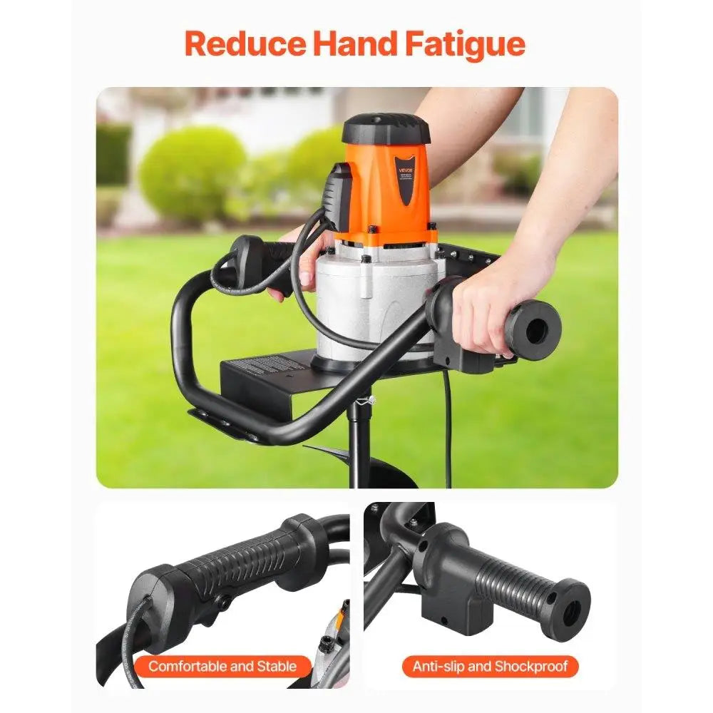 Electric Post Hole Digger 1500W Power Motor 5.71 Inch Auger Bit for Easy Digging and Landscaping