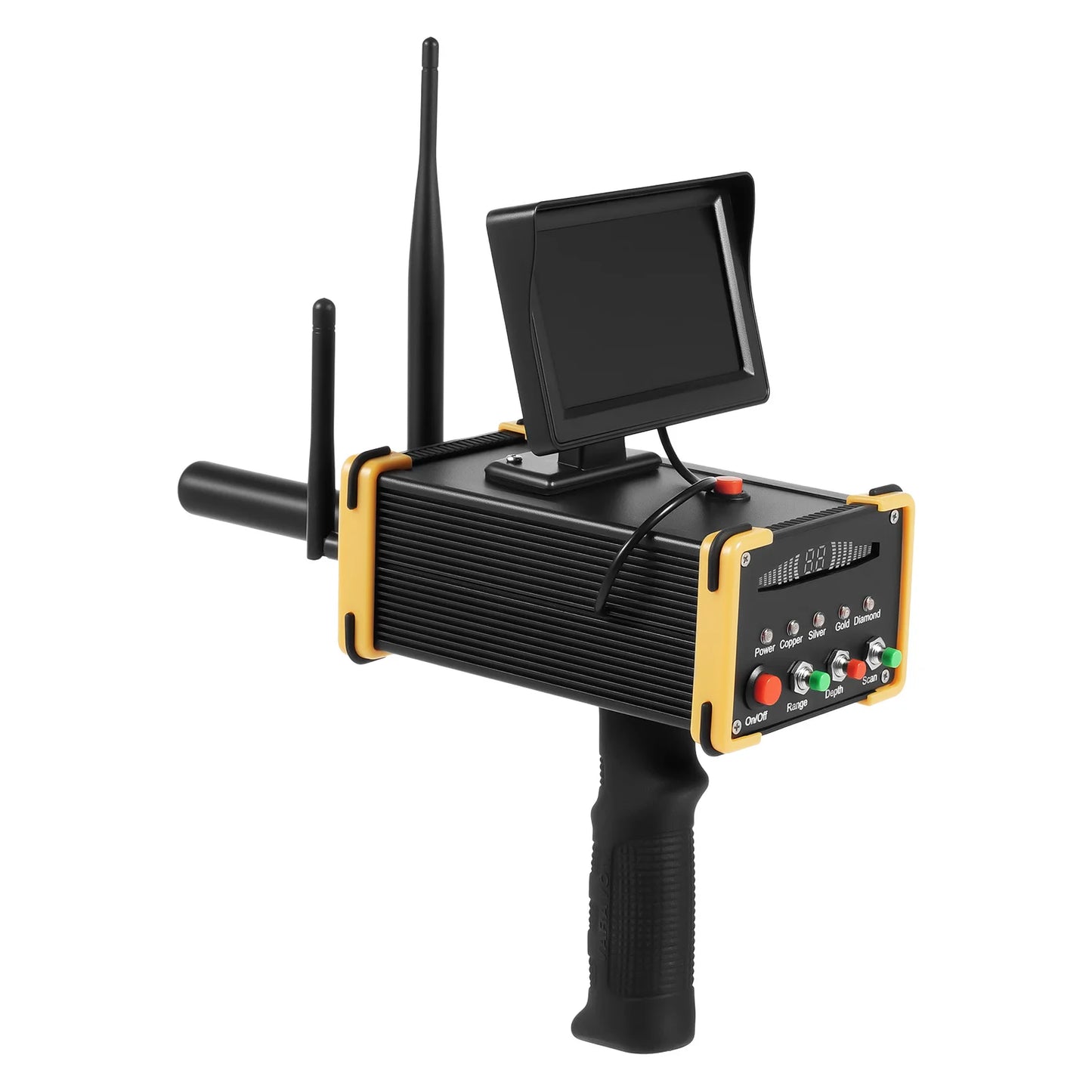 16m Depth 900m Range Metal,Gold Finder Undergrnd,W/ High Definition LCD Display,Auto Rotation Search