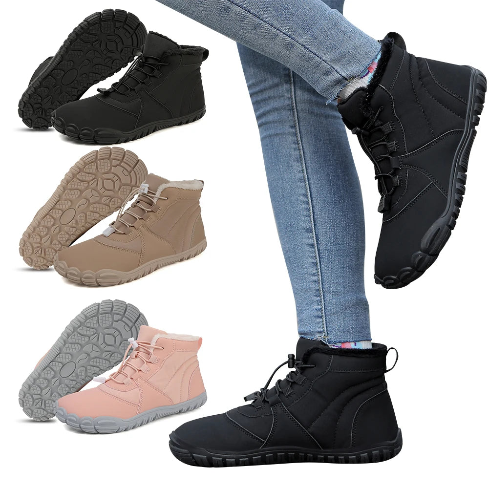 Winter Snow Boots Barefoot Hiking Anti Slip Cold-Proof Lightweight High-Top Booties for Men Women