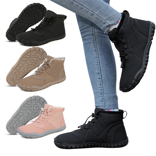 Winter Snow Boots Barefoot Hiking Anti Slip Cold-Proof Lightweight High-Top Booties for Men Women