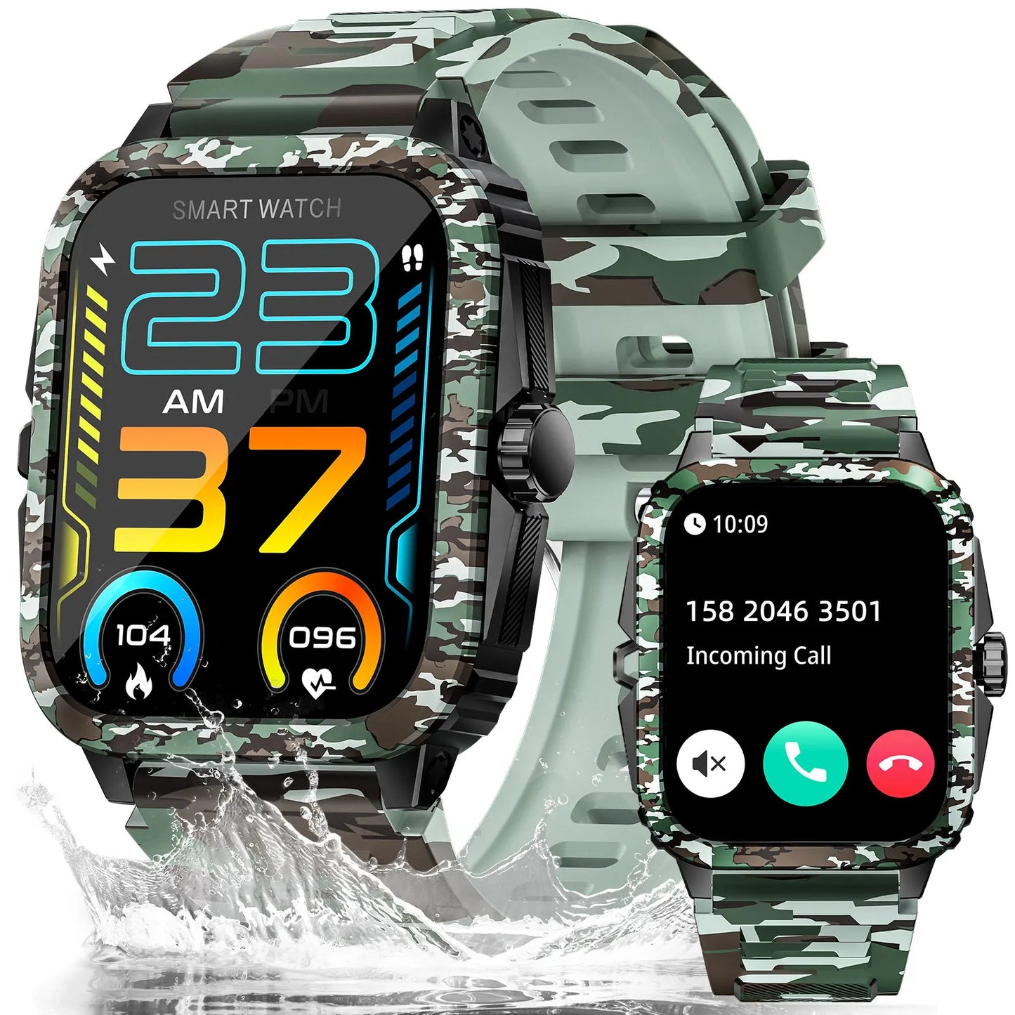 Smart Watch 3ATM Waterproof1.96" KT71 Fitness Tracker Heart Rate Bluetooth Call  Original Design