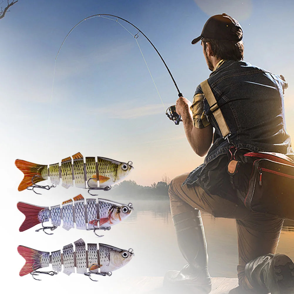 10cm/16.5g Robotic Lure,Treble Hooks Lifelike Slow Sinking Bait Bionic Swimming Bait Fresh/Salt