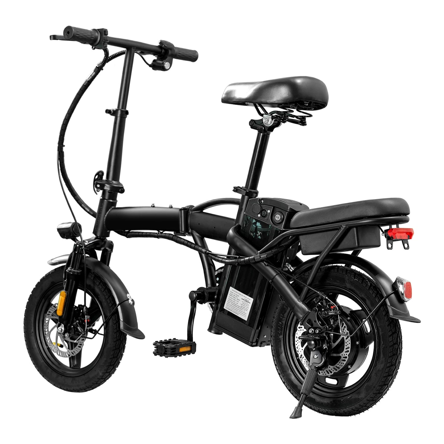 T5 Folding E-Bike with Basket for Grocery Runs 48V 350W 20MPH Free Shipping
