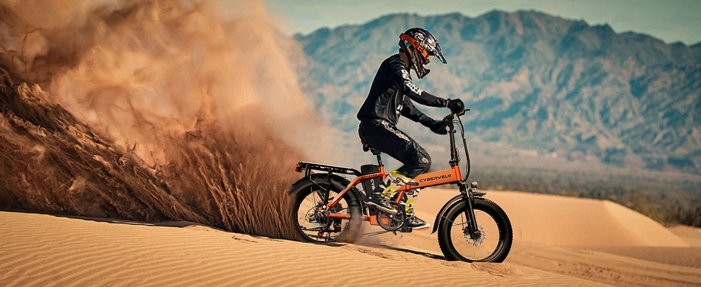 1000W Folding Electric Bike, 48V 20AH Large Removable Battery,30+MPH, 80 Mi Max Range, 20" Fat Tire