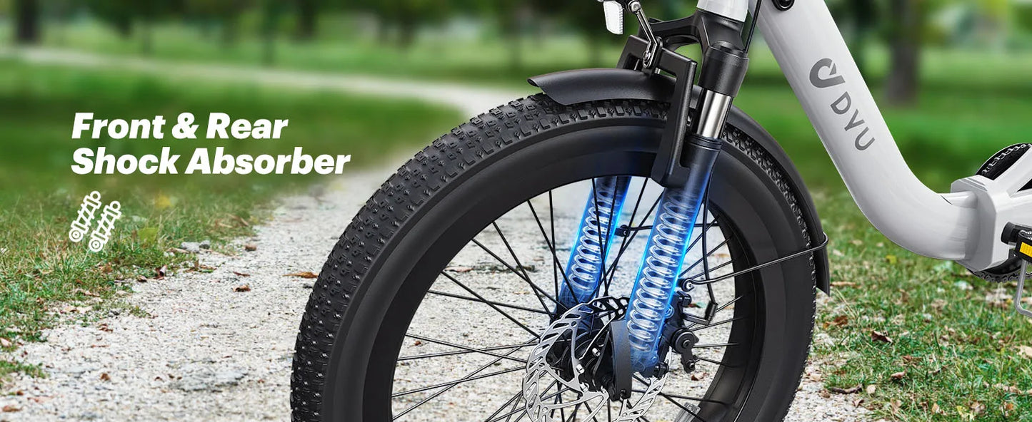 E-Bicycle Peak 1000W Motor 48V15.6AH Lithium Battery Hdraulic Brake 20*3.0 Inch Fat Tire