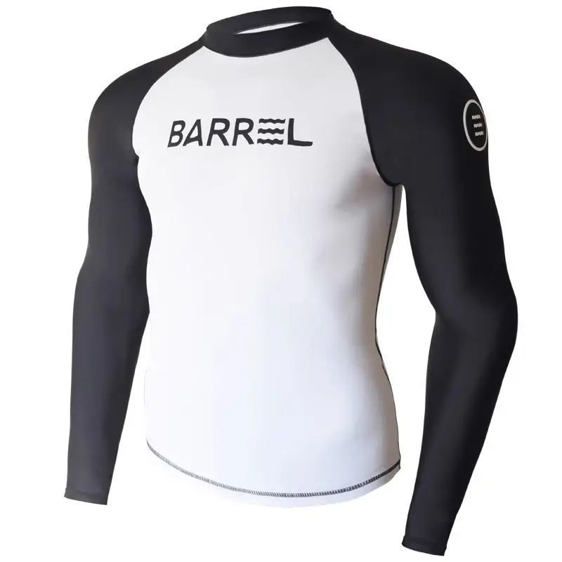 Oulylan Men Swimsuit Diving Suit Long Sleeve Quick Drying Wetsuit Summer Sun Protection Training