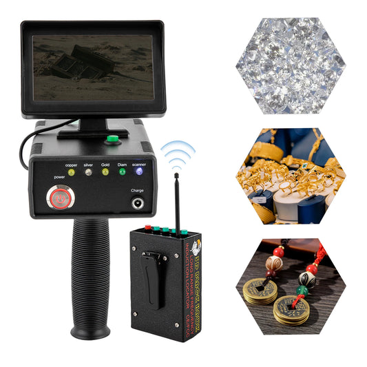 Metal Finder,3937ft Range 98.4ft Deep Metal Long Range Underground Gold Detector W/ 3D LED Display