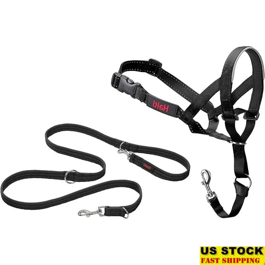 Headcollar Size 3 Dog Leash Large Pack No Pull Training Control Reflective Safety Nylon Comfort