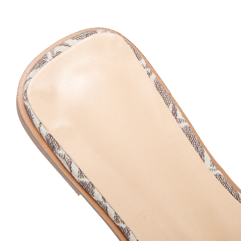 Classic Simple Design Comfortable Anti-slip Sole Printed Slippers Seasonal Fashion Women's Sandals